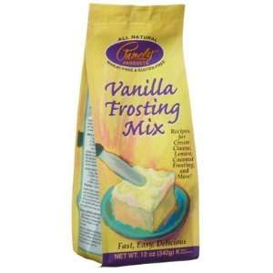 Pamelas Products Frosting Mix, Vanilla, 12 oz, 6 ct (Quantity of 2)