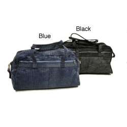 Piel Leather 18 Inch Denim Carry On Duffel Bag  
