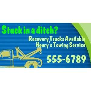  3x6 Vinyl Banner   Recovery Trucks Available Everything 