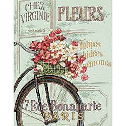 Parisian Bicycle Counted Cross Stitch Kit  