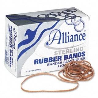 Alliance Sterling Ergonomically Correct Rubber Bands, #117, 0.125 x 7 