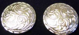 INCH QUALITY SILVER SADDLE CONCHO PAIR  