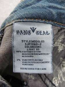 SANG REAL By MISS ME Denim BOOT CUT Jeans Womens Size 31  