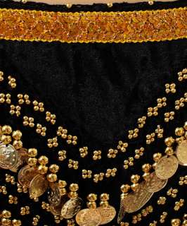 Belly Dance 320 Gold Coins Velvet Belt Hip Scarf Skirt  