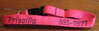 Personalized Embroidered Dog ID Collar  