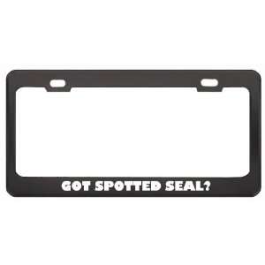 Got Spotted Seal? Animals Pets Black Metal License Plate Frame Holder 