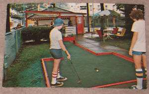 Conneaut Lake Park PA Kids Play Miniature Golf 1950s PC  