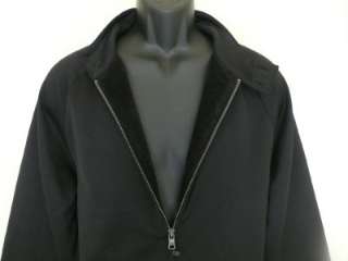 148 Armani Exchange men sport coat moto jacket coated raglan black 