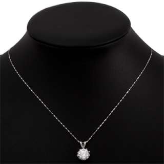925 Sterling Silver 18 Necklace & Earrings Set w/ Crown or Bezel Set 