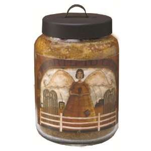  Caramel Apple Jar Candle with Hearts To God Folk Art