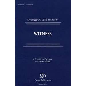  Witness   SATB Choral Sheet Music Musical Instruments