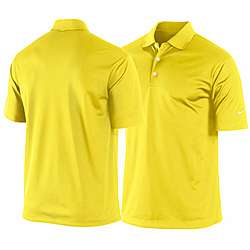 Nike Mens Yellow DRI FIT Stretch Tech Golf Polo Shirt  
