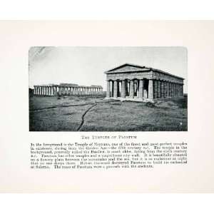  1912 Print Temples Paestum Neptune Golden Age Basilica 