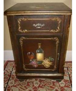 Hand painted Cabinet with Wine Motif (India)  