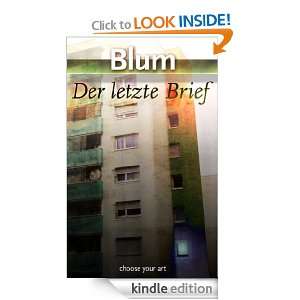 Der letzte Brief (German Edition) Blum  Kindle Store