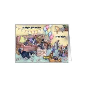   card, happy birthday, party, 21, twenty one, Card Toys & Games