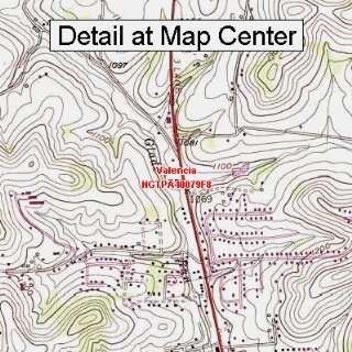 USGS Topographic Quadrangle Map   Valencia, Pennsylvania (Folded 