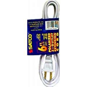  Satco Extension Cord 6 ft White 3 Outlet (3 Pack) Health 
