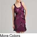 Fashions Womens Sleeveless Asymmetrical Tiered with Sequin Trim 