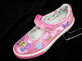 Lelli Kelly 2011 Glitter Butterfly Shoes Pink EU 26 32  