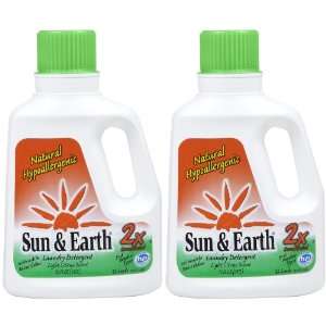  Sun & Earth Laundry Liquid, Light Citrus, 50 oz 2 pack 