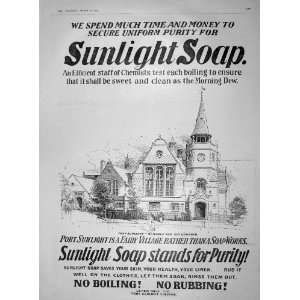    1903 ADVERTISEMENT SUNLIGHT SOAP PORT CHESHIRE