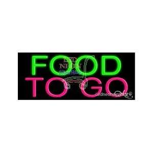  Food To Go Neon Sign 13 Tall x 32 Wide x 3 Deep 