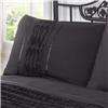 Paris Black Luxury Ruche & Ribbon Decorated Duvet Quilt Cover Bedding 