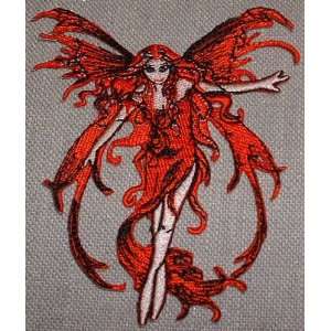  Amy Brown Fairy Fire Element Embroidered PATCH Everything 