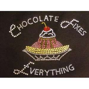   decorated Chocolate fixes everything black apron