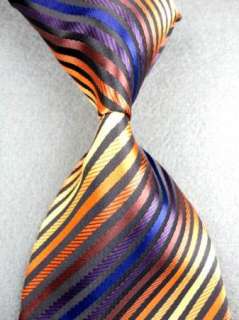 Multi color Stripes Silk Leisure Neck ties Mens Tie Necktie  