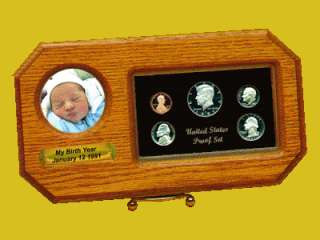 115 / Oak Birth Year Photo and Proof Set Coin Holder  
