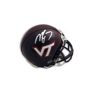  Michael Vick Signed Mini Helmet   Virginia Tech 