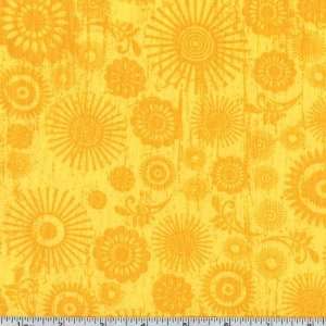   Floral Yellow Fabric By The Yard mark_lipinski Arts, Crafts & Sewing