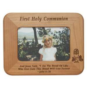  8 1/2 x 6 1/2 First Holy Communion Laser Engraved Maple 
