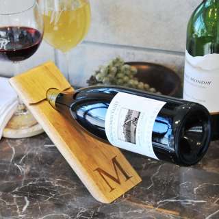 Counter Balance Wine Bottle Holder Personalized Initial  