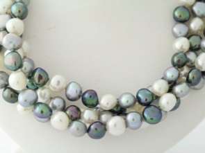 60 5.5 7.0mm Multicolor Freshwater Pearl Necklace  