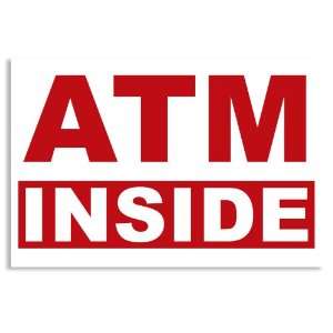  ATM Inside   Store Business Sticker (Window Decal 