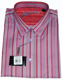 Bugatchi Uomo NWT XXL 100% Cotton Long Sleeve Mens Dress Shirt Stripes 