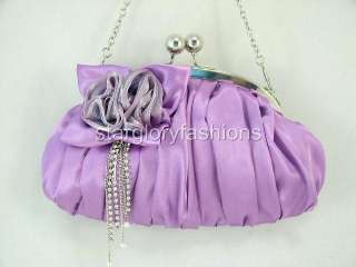Lt Purple Wedding/Evening Clutch Jeweled Crystal Tassel KD 04236