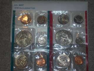 1978 P&D (12 Coin) Uncirculated U.S. Mint Set (2 IKE DOLLARS)  