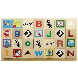  Chicago White Sox Wooden Baseball Alphabet Blocks Sports 