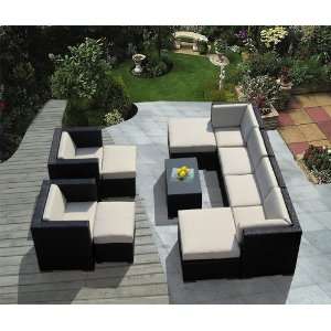  Ohana Outdoor Patio Sofa Wicker Sectional Furniture 11pc Couch Set 