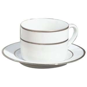   Silver Line Cup & Saucer 6 oz. by Ten Strawberry Street Kitchen