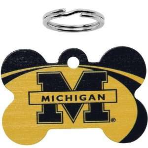 NCAA Michigan Wolverines Bone Engravable Pet ID Tag   Pet 