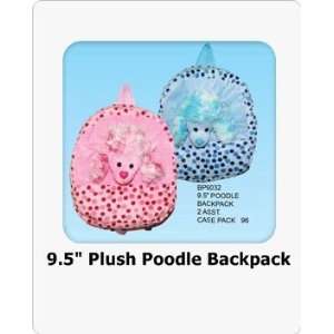  Childrens Plush 9.5 Poodle Backpack, Blue Dot Toys 