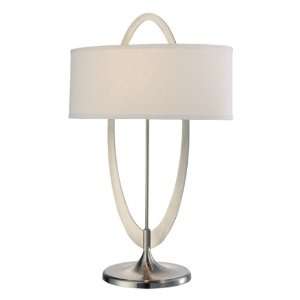   Table Lamp with White Linen Fabric Shade P900 1 084