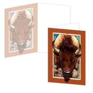  ECOeverywhere Vintage Buffalo Boxed Card Set, 12 Cards and 