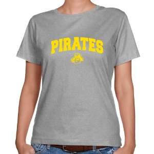East Carolina Pirates T Shirts  East Carolina Pirates Ladies Ash Logo 