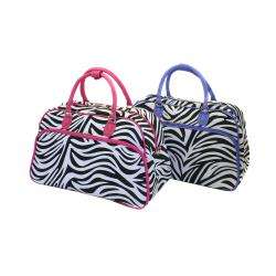 World Traveler Zebra Print Shoulder Tote Bag  